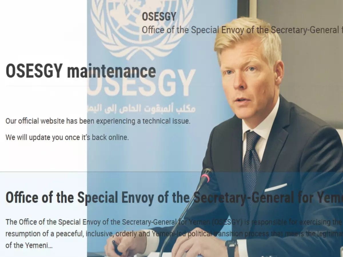 عاجل: اختفاء غامض لموقع المبعوث الأممي لليمن لـ48 ساعة... والسبب يثير الجدل!