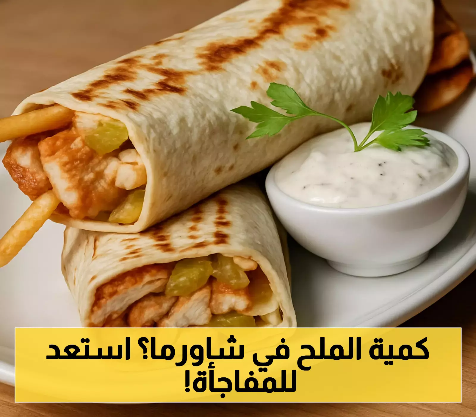 رقم صادم: سندويش شاورما واحد يستنزف 95% من احتياجك اليومي للملح