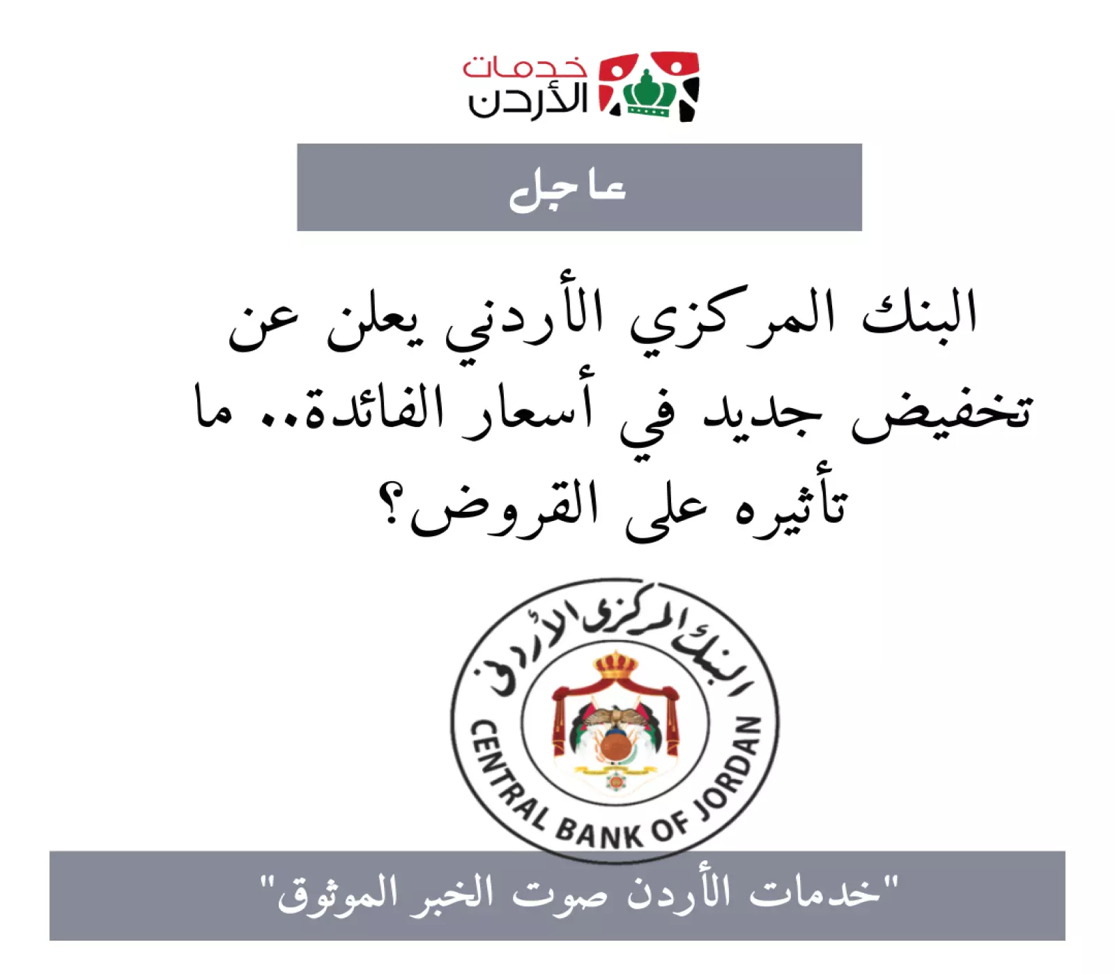 عاجل.. البنك المركزي الأردني يعلن عن تخفيض جديد في أسعار الفائدة.. ما تأثيره على القروض؟