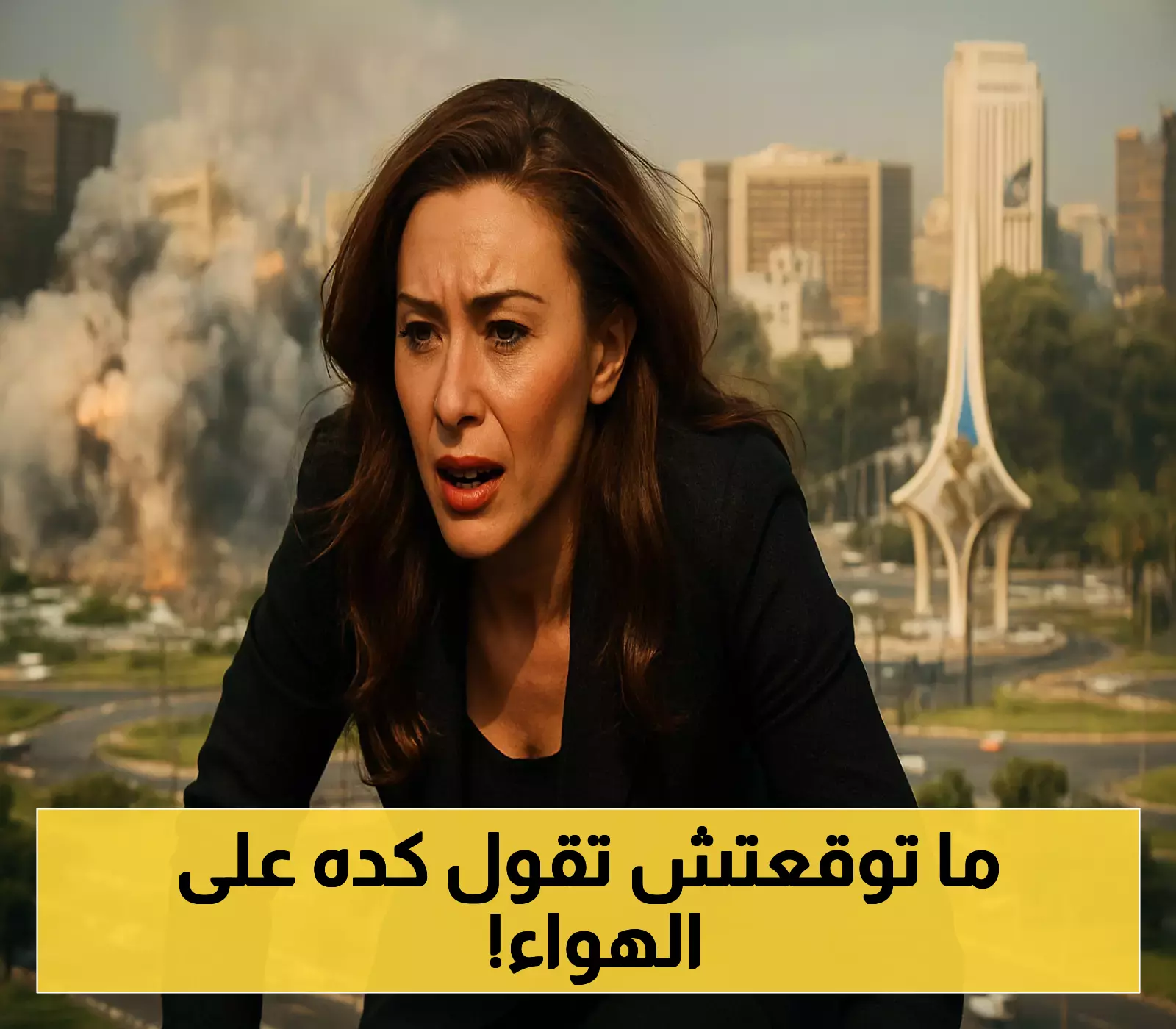غارة إسرائيلية مفاجئة على دمشق تسبب لخبطة لمذيعة على الهواء!