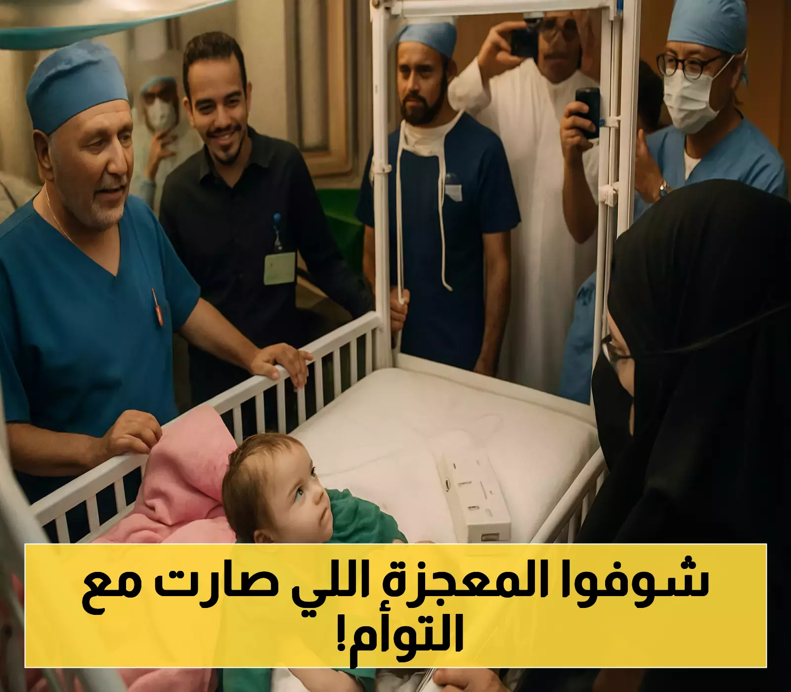 خبر عاجل: الأطباء يباشرون فصل التوأم الملتصق 'سيلين وإيلين' بسوريا