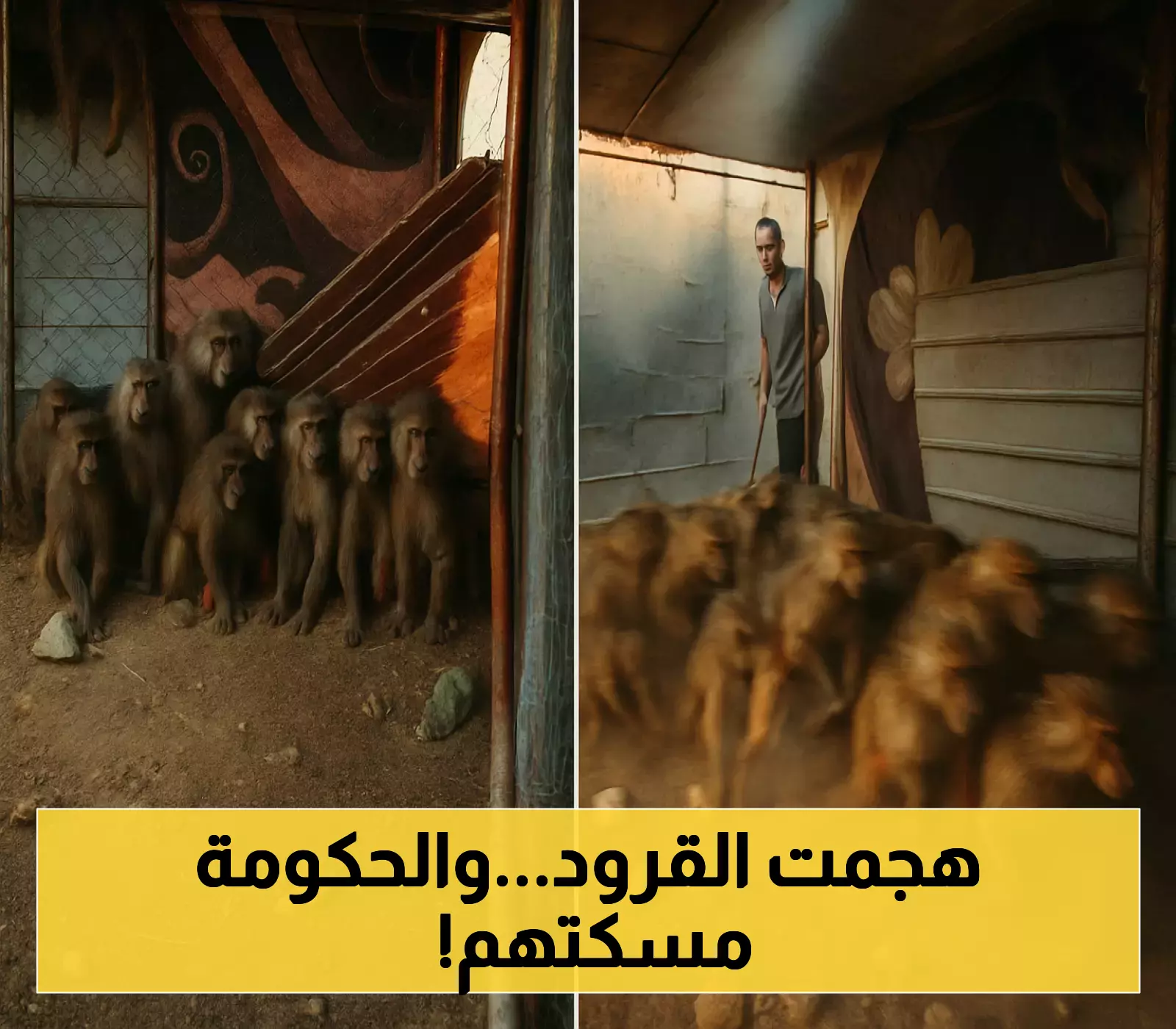 قرار غير متوقع: محاصرة القرود التي أفسدت المحاصيل بنجاح