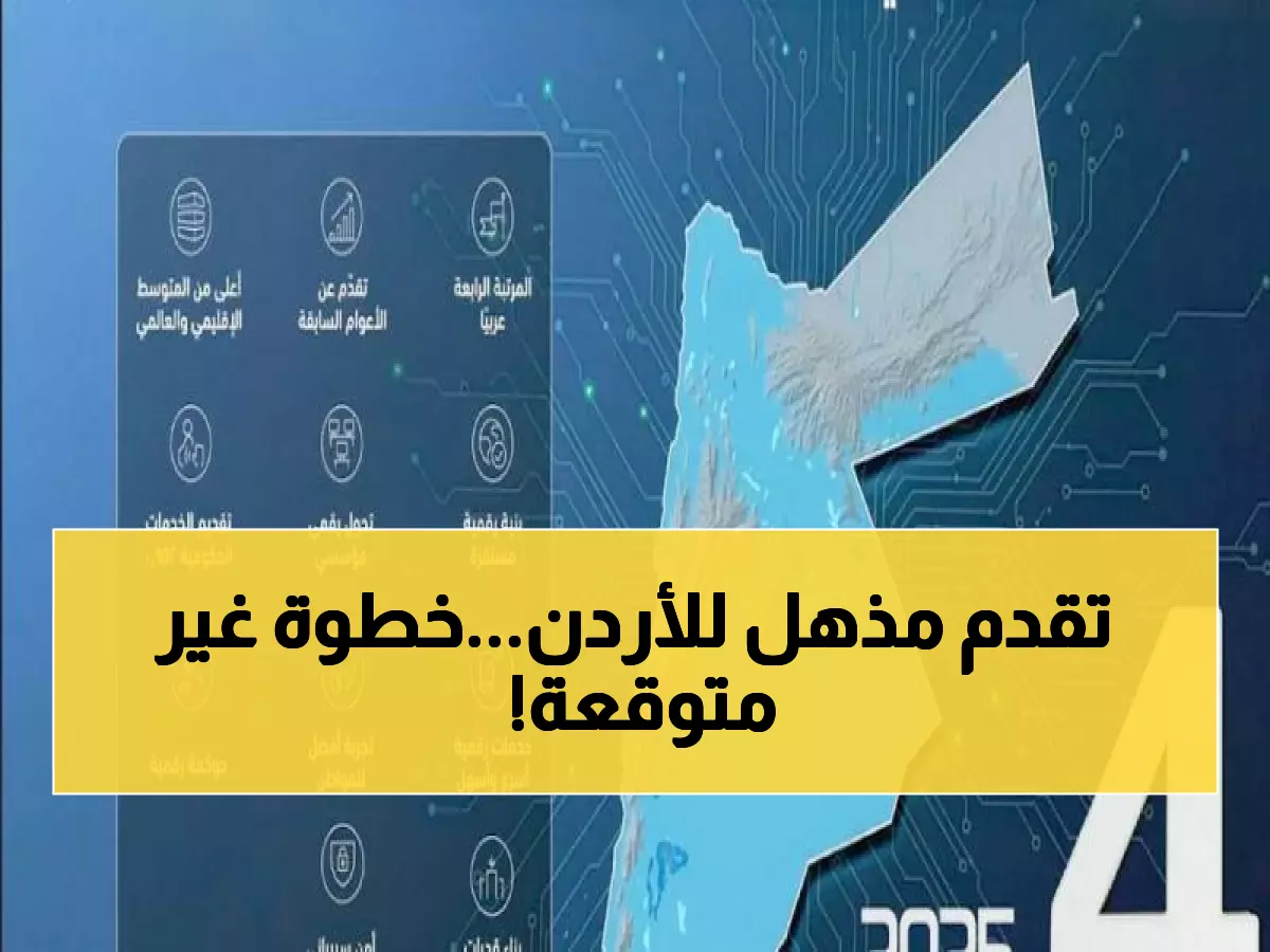 عاجل: الأردن يحقق قفزة تاريخية... من المرتبة 31 إلى 21 عالمياً في الرقمنة الحكومية!