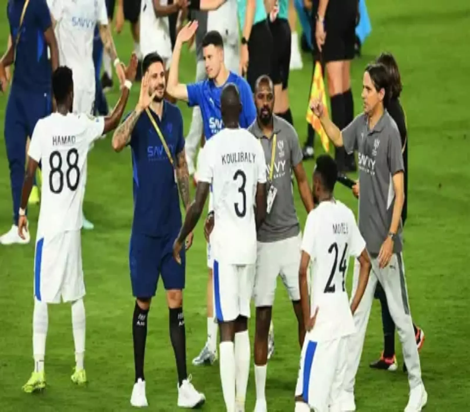 صورة للاعبين من الهلال أثناء التأهيل