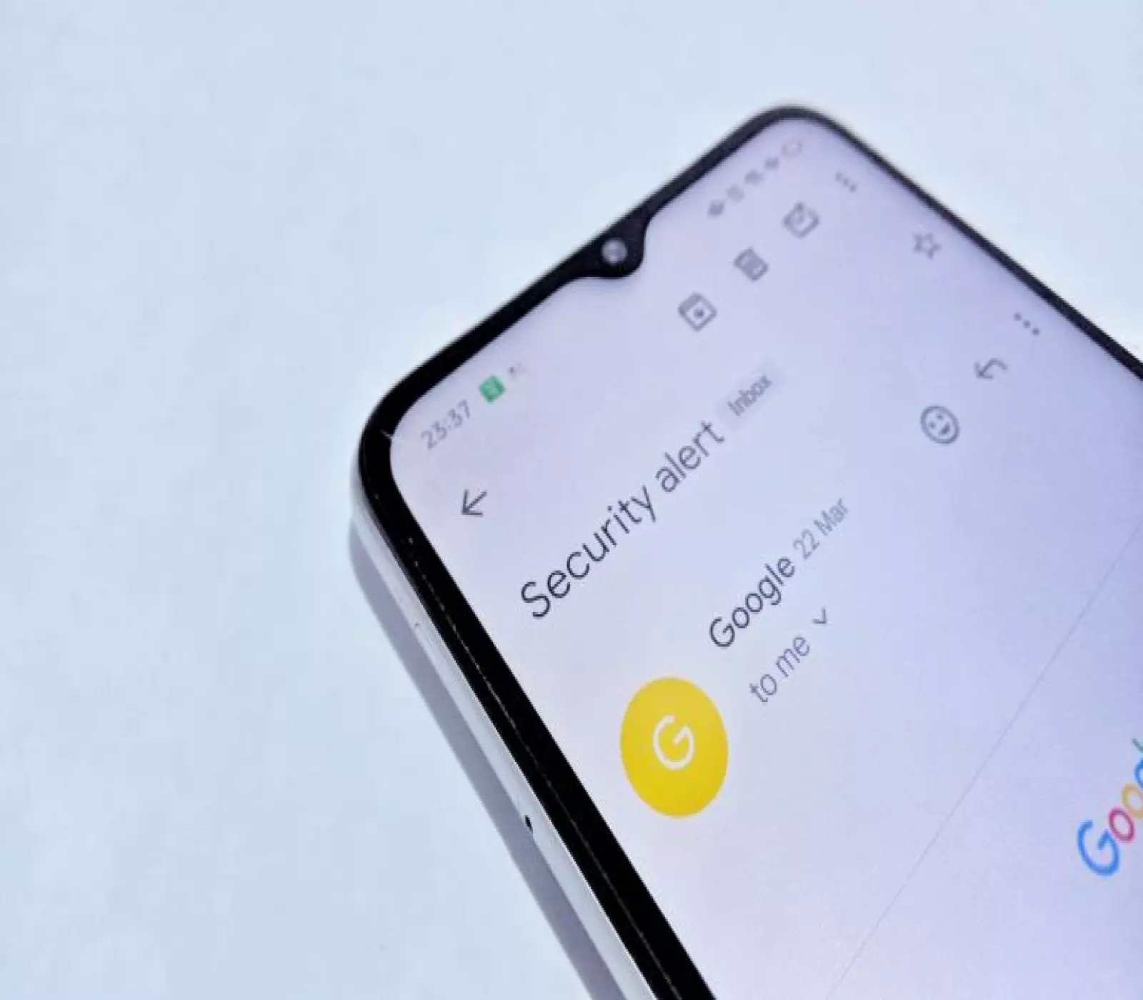 Jember, Indonesia - March 29, 2025: A security alert from Google caused by suspicious login activity from user account