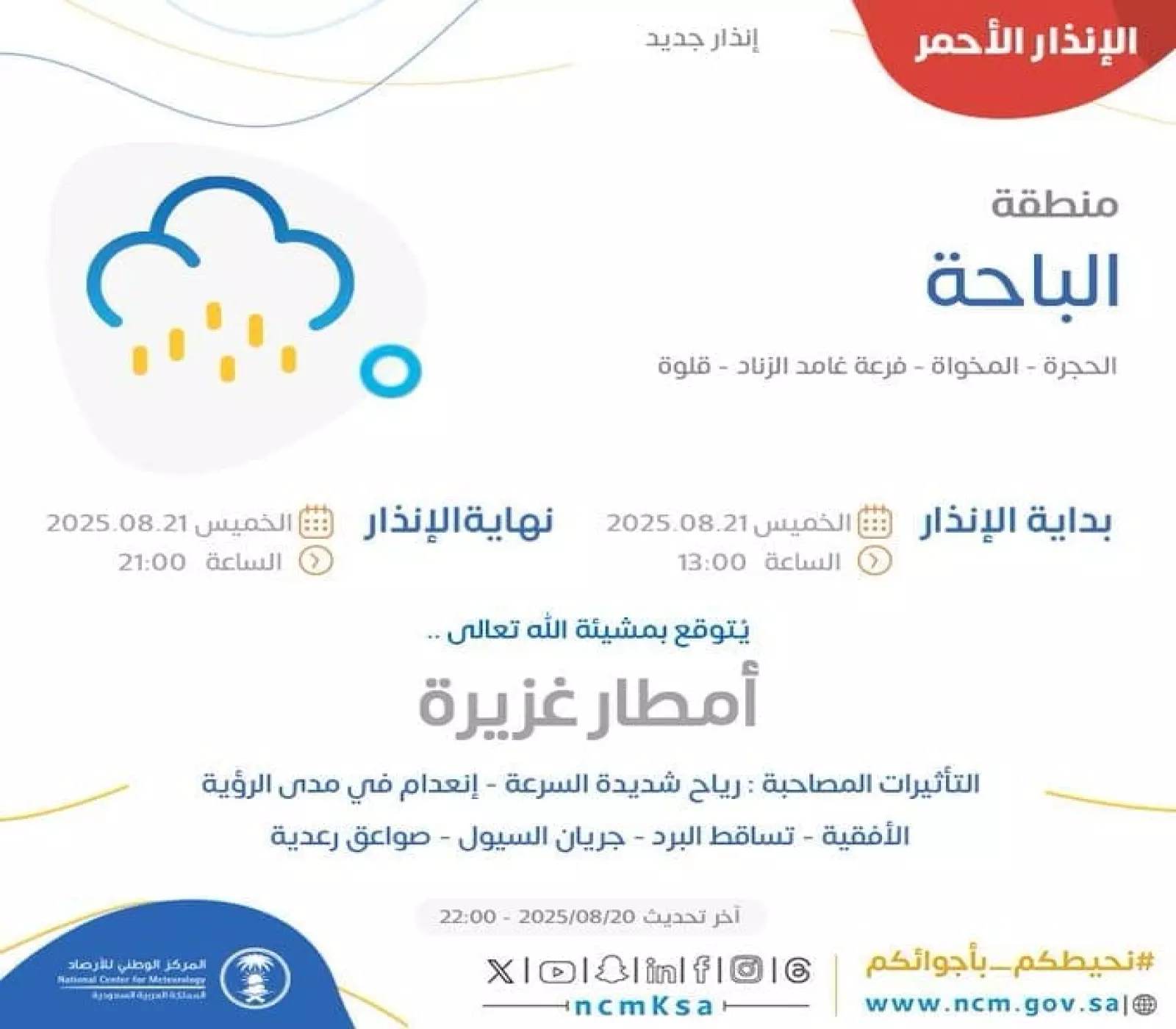 موجة الأمطار الاستثنائية