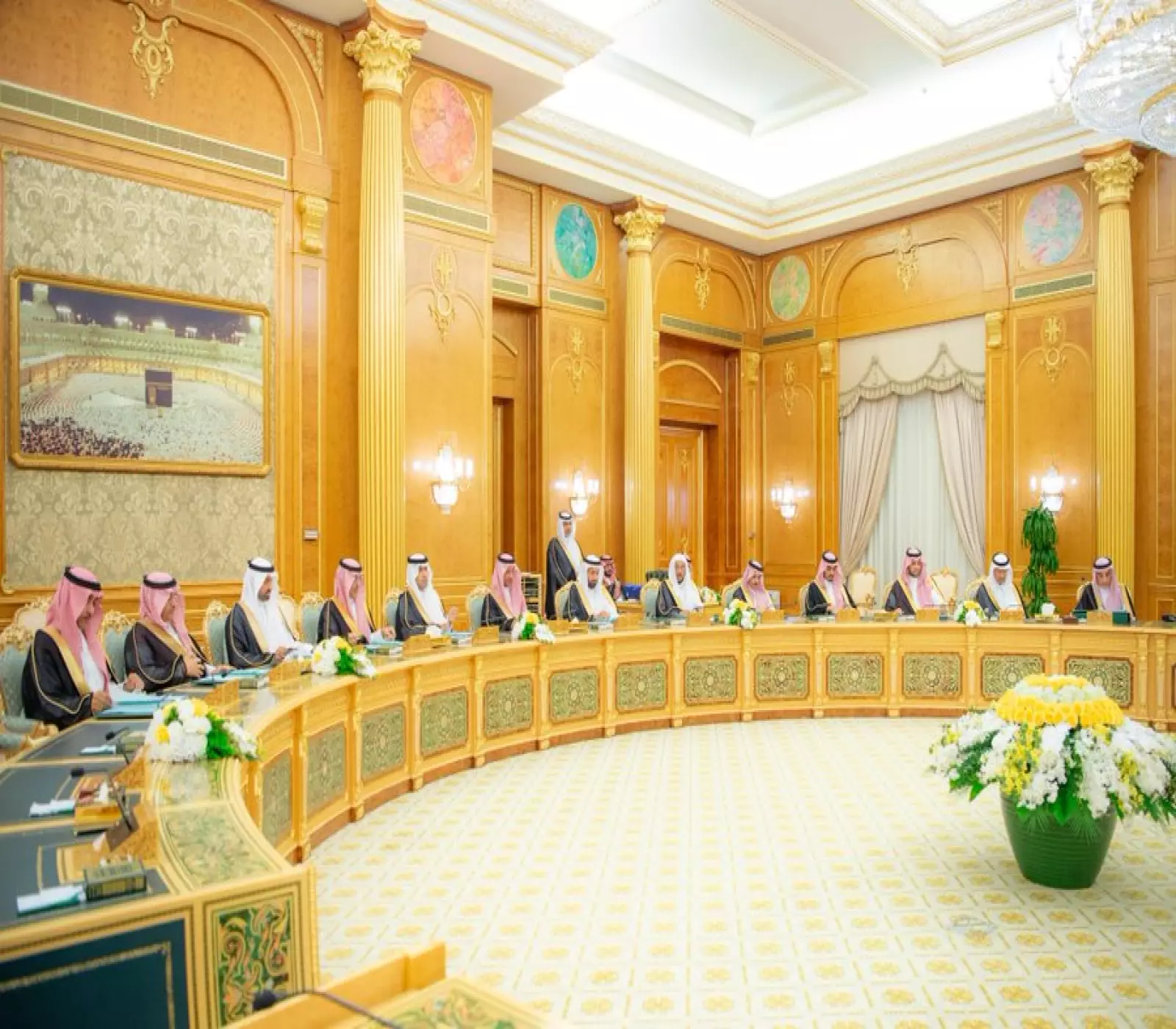 جانب من جلسة مجلس الوزراء المنعقدة في الرياض (واس)