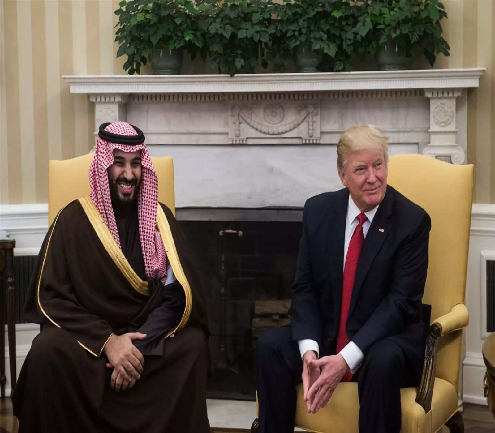 ترامب وولي العهد السعودي الأمير محمد بن سلمان