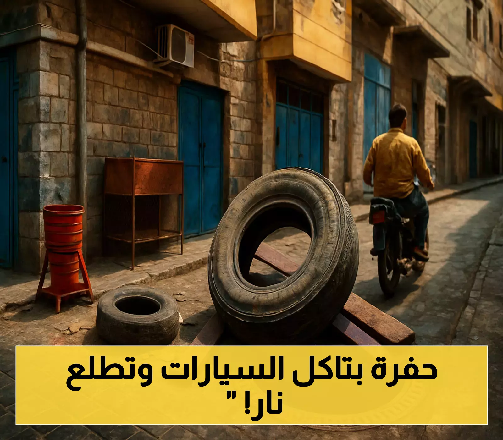 "حفرة الموت" في الحديدة.. فوهة عميقة تبتلع السيارات وتُطلق حرارة عالية تثير رعب السكان وتساؤلاتهم عن طبيعتها !