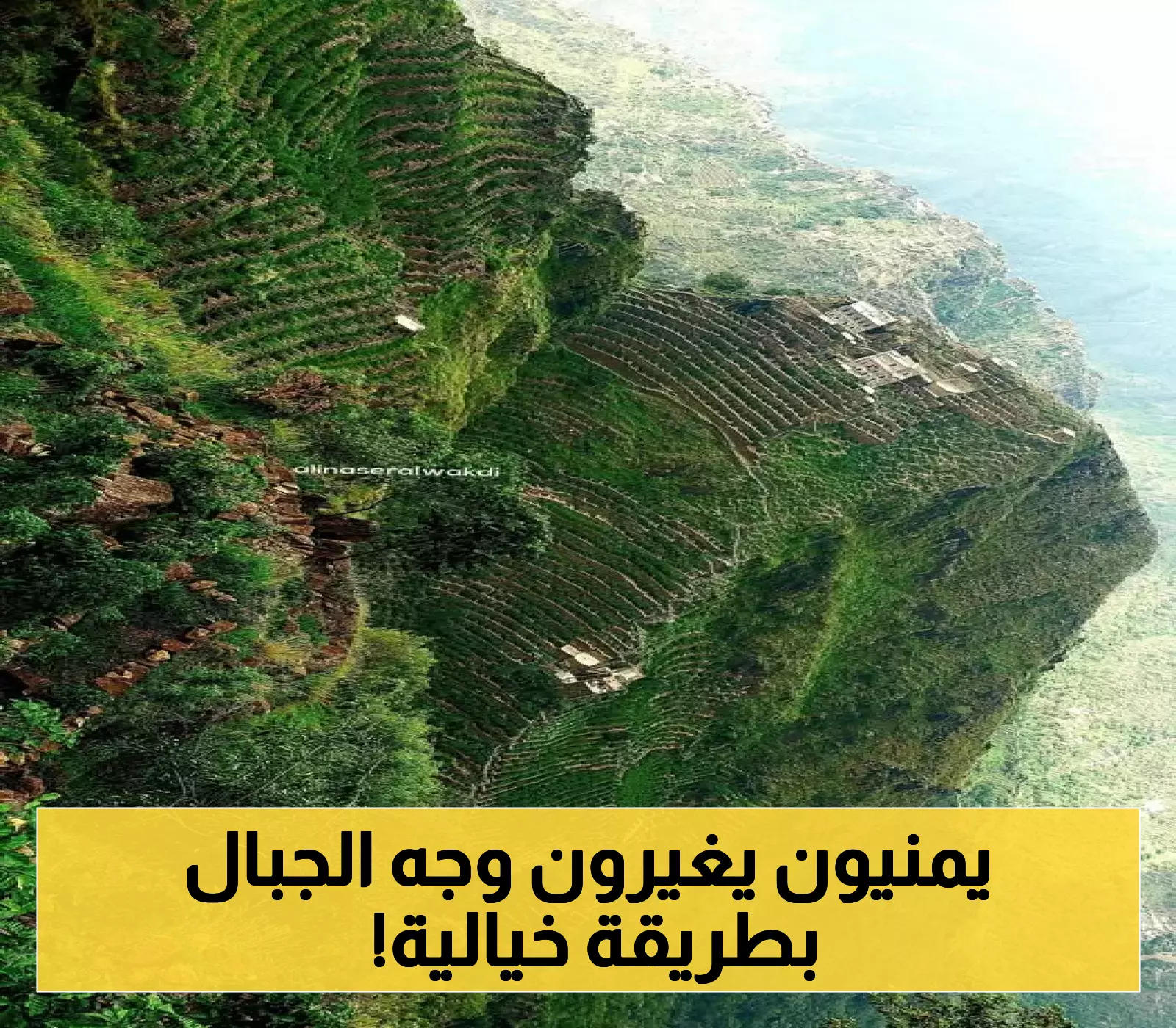شاهد.. عبقرية الفلاح اليمني في هندسة المدرجات الزراعية الأسطورية وتحويل الجبال الشاهقة إلى أراض خصبة ! (صور مُبهرة )
