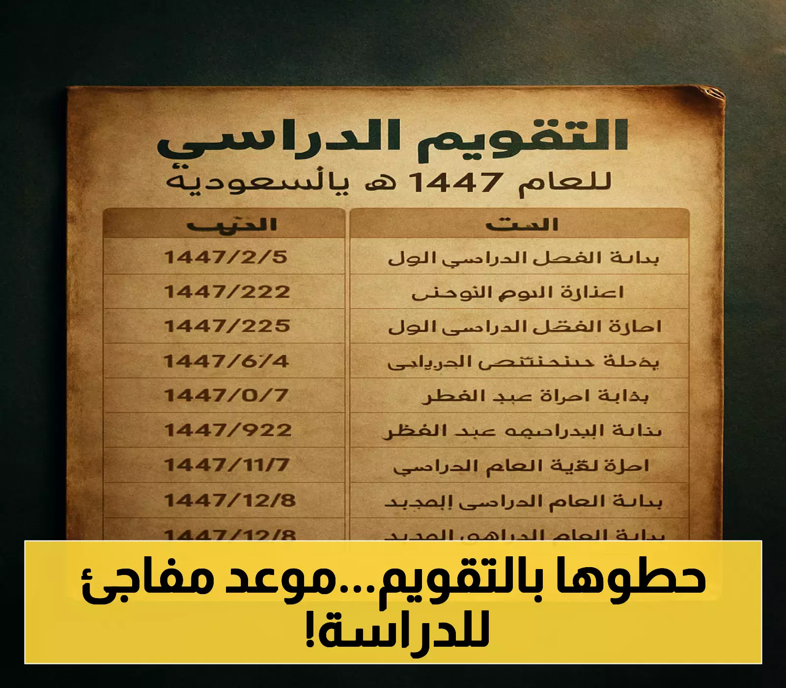 التقويم الدراسي السعودي يتيح تخطيط 4 سنوات قادمة.. الدراسة تبدأ 24 أغسطس 2025