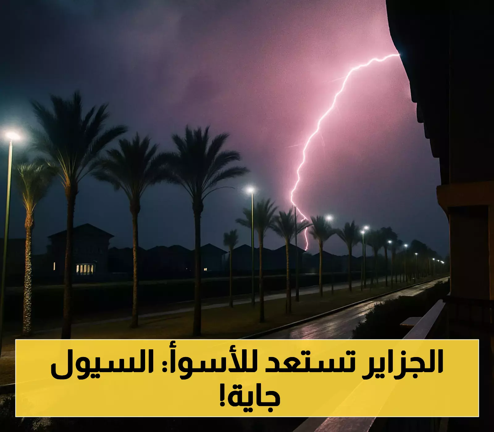 تحذير مستوى 2: 32 ولاية جزائرية تتأهب لأمطار قد تتحول لسيول خلال 12 ساعة