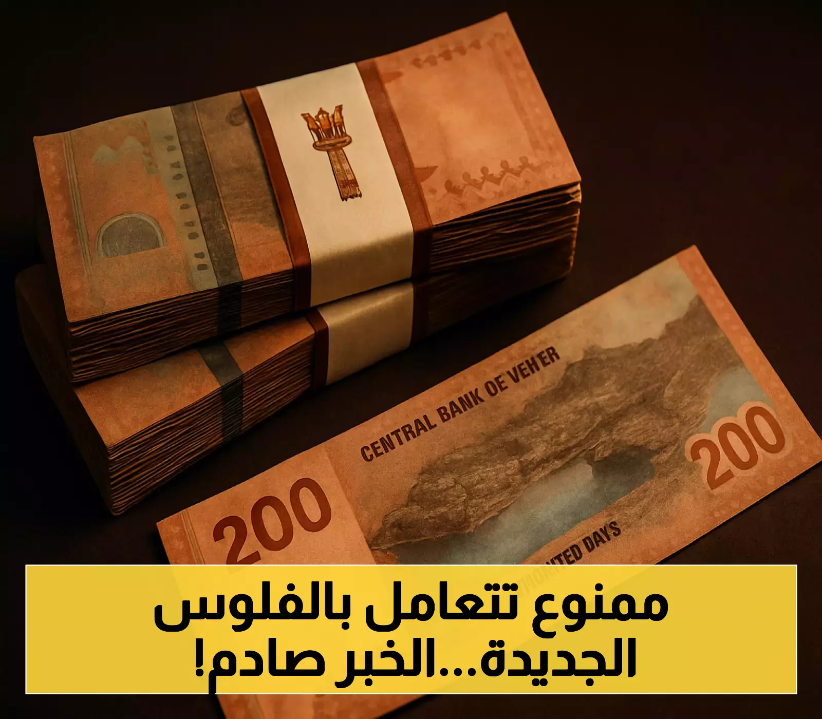 إعلان: البنك المركزي في صنعاء يحظر تداول العملة الجديدة "أبو 200 ريال"!