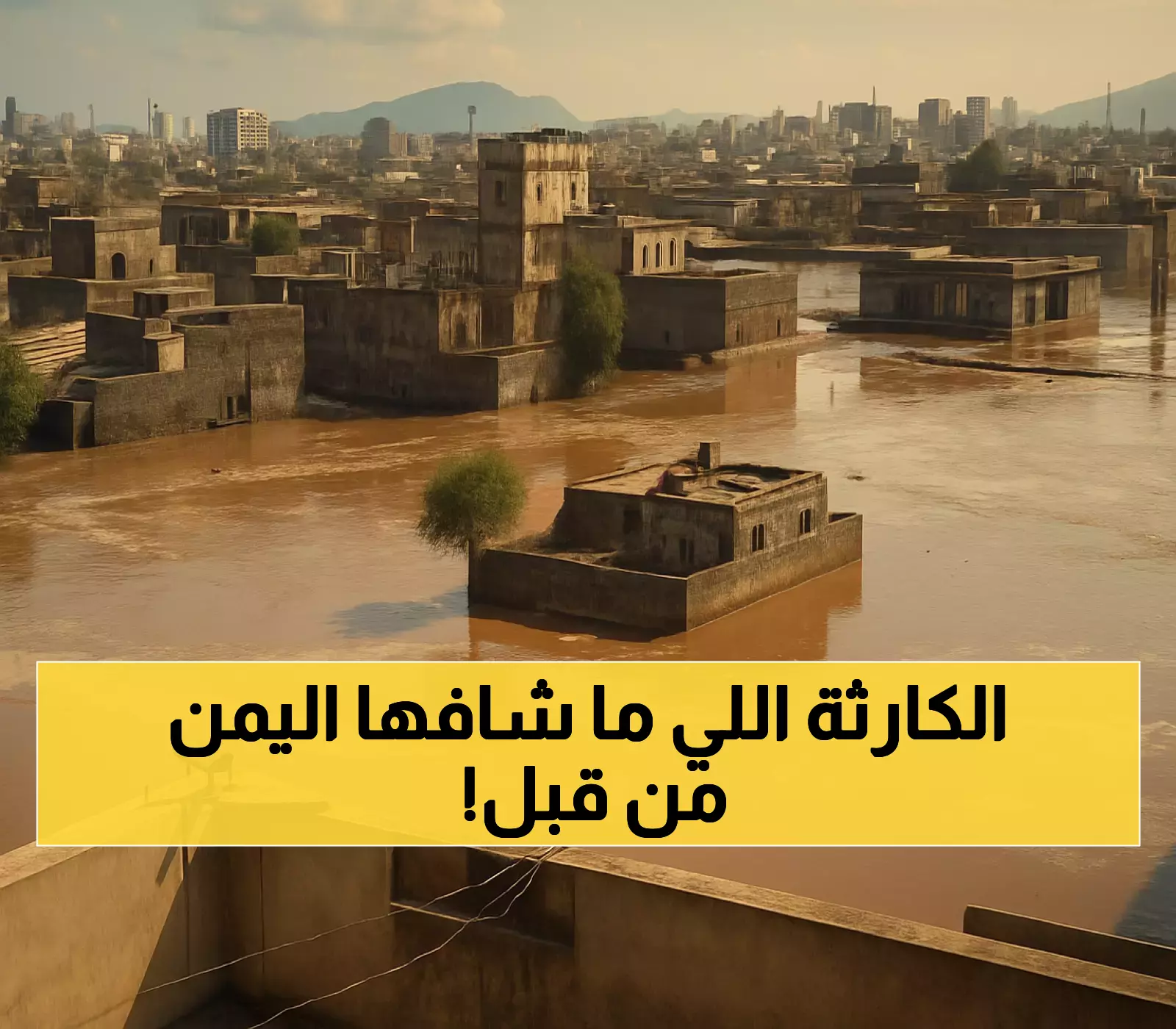 عاجل: الإعلان رسمياً عن أول مدينة يمنية كمنطقة منكوبة: عشرات المنازل هُدمت بالكامل ومئات الأسر محاصرة فيضانات وسيول غير مسبوقة