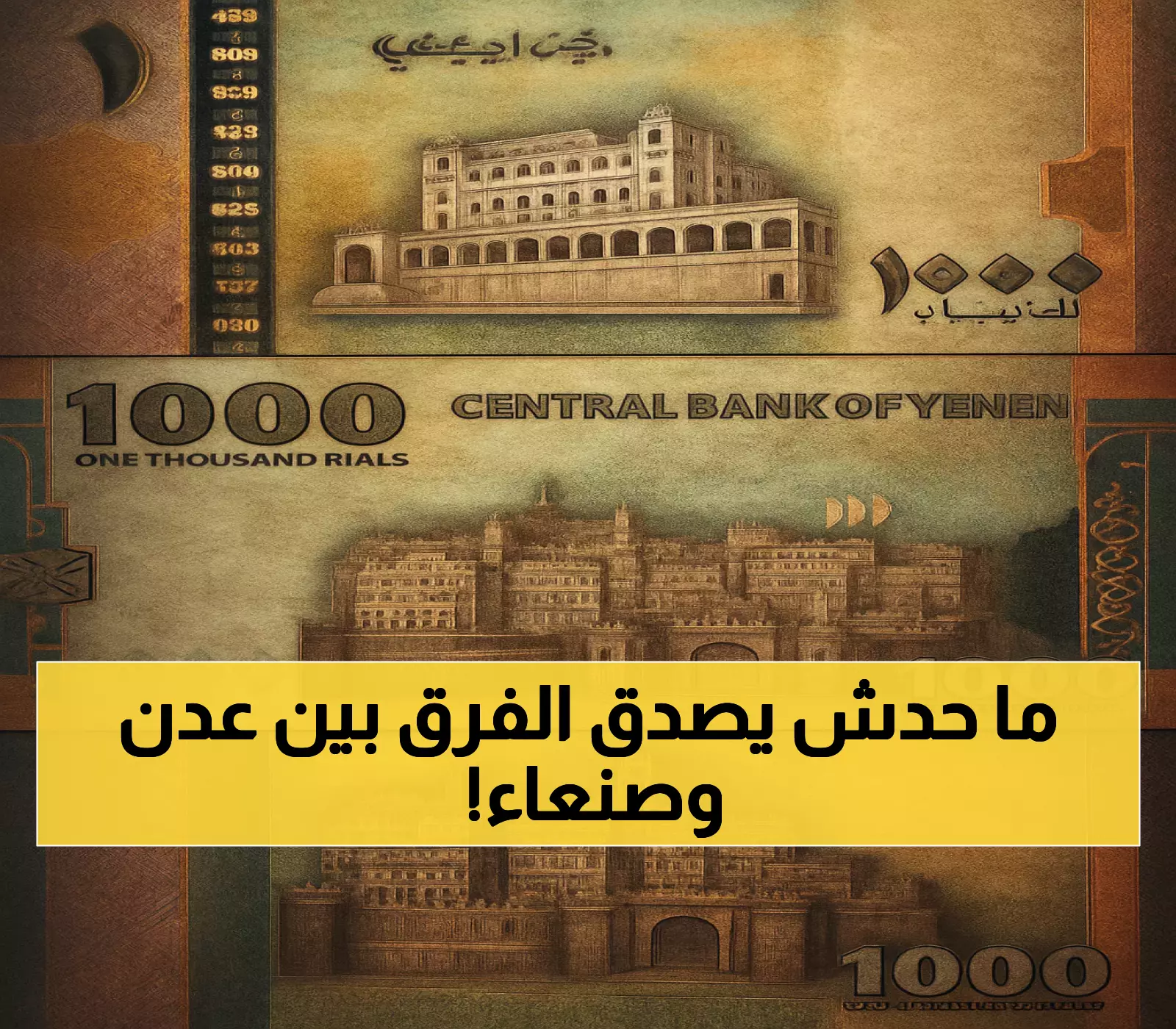استقرار نسبي وفجوة صادمة: الريال اليمني بـ 3 أضعاف قيمته بين عدن وصنعاء