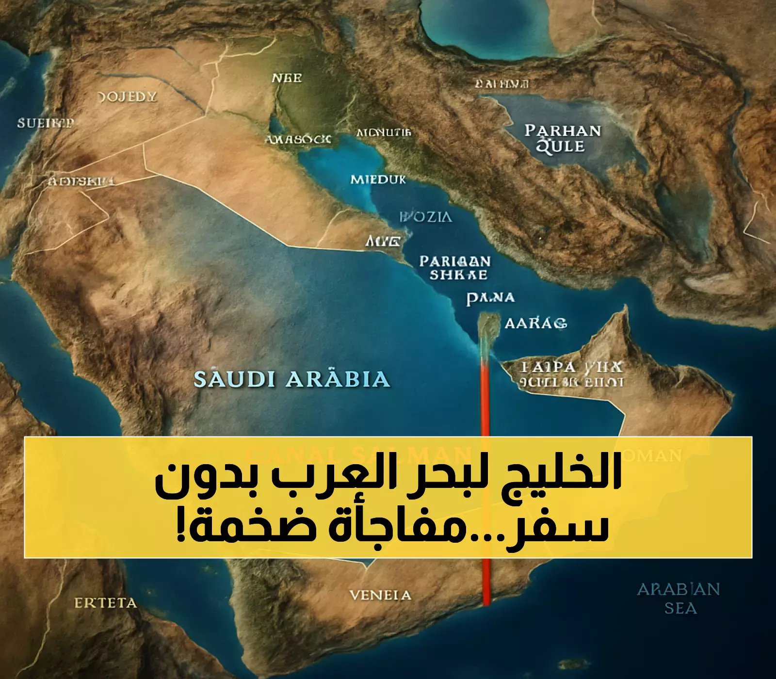 حصري: قناة الملك سلمان العملاقة تربط الخليج ببحر العرب - أضخم مشروع هندسي في التاريخ!