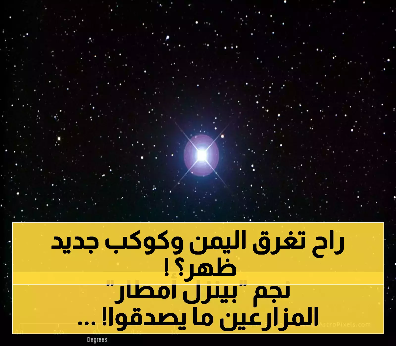 فلكي يمني يتوقع ظاهرة مذهلة في 2025: 100 سيل في ليلة واحدة مع ظهور نجم يبعد 310 سنة ضوئية