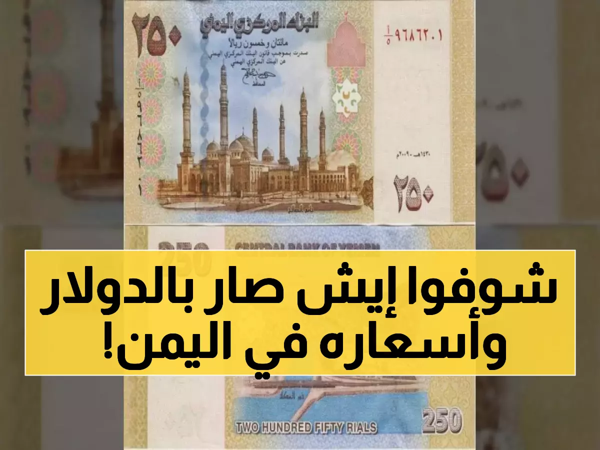 صادم: الدولار في عدن يكلف 1630 ريال مقابل 536 في صنعاء - الفجوة تصل 200%!
