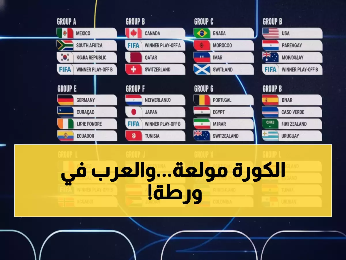 قرعة نارية تصدم العرب: السعودية تواجه إسبانيا وأوروجواي... ومحمد صلاح في مهمة مستحيلة!