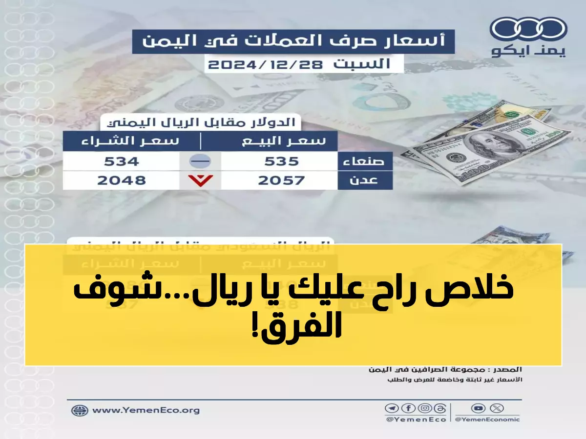 صادم: الدولار يحطم الأرقام في عدن بـ 1630 ريال... والفارق الجنوني مع صنعاء يفضح الحقيقة المرة!