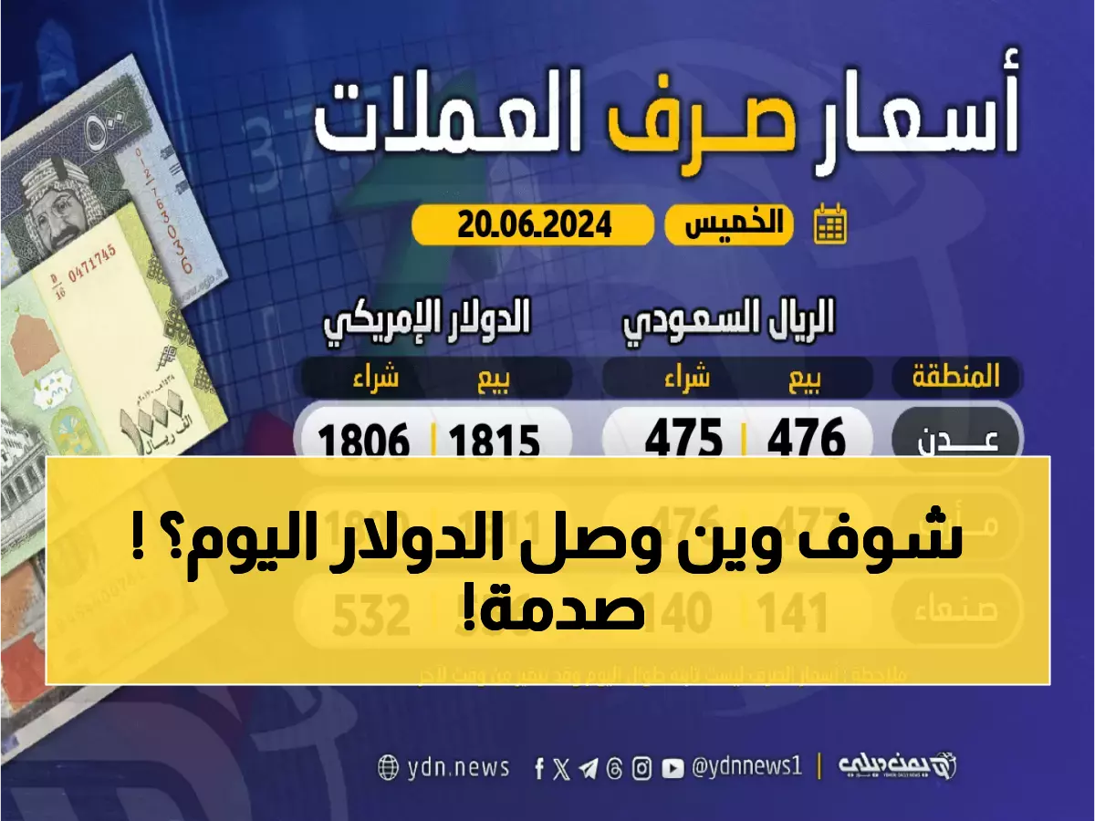 عاجل: هبوط جديد للريال اليمني في عدن… الدولار يقفز لـ1630 والمواطنون في قلق!