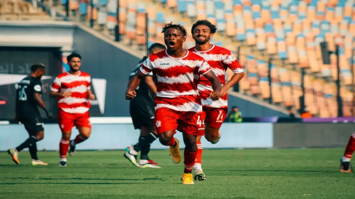 جانب من مباراة غزل المحلة والجونة