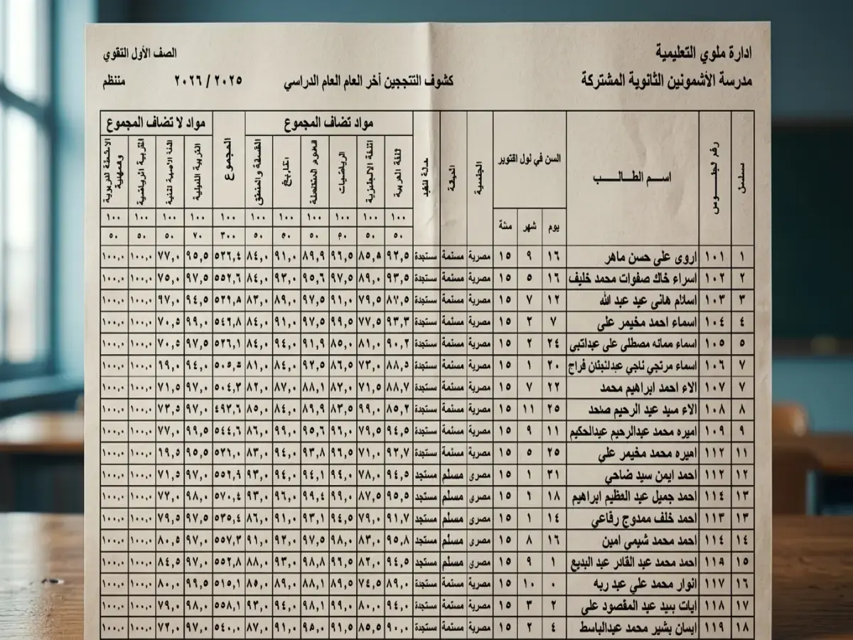 حصري الآن: نتيجة أولى ثانوي الترم الثاني 2026 بالاسم ورقم الجلوس… إعلان رسمي يطبق معادلة جديدة صادمة!