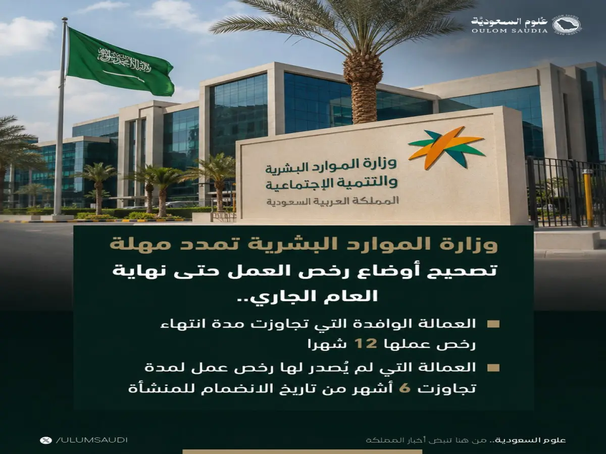 عاجل: السعودية تمنح مهلة أخيرة… العمالة الوافدة أمام فرصة ذهبية لتصحيح أوضاعها قبل نهاية 2024