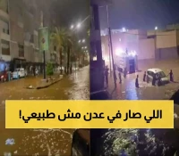 صواعق رعدية تضيء سماء عدن: 8 مديريات تحت الماء والسلطات تعلن الطوارئ لمواجهة الخطر