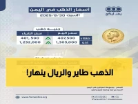 عاجل: أسعار الذهب تنفجر في اليمن - جرام الـ21 يتجاوز 190 ألف ريال في عدن!