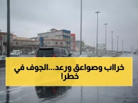 عاجل: عاصفة رعدية مدمرة تضرب الجوف... الأرصاد تحذر: الرؤية صفر والصواعق خطيرة حتى فجر الثلاثاء!