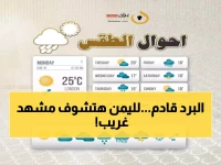 عاجل: موجة برد قاسية تضرب اليمن خلال ساعات... الأرصاد تحذر من الضباب والأمطار!