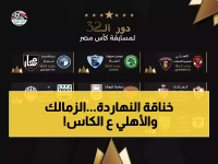 عاجل: 3 مواجهات نارية اليوم في كأس مصر... الزمالك يدافع عن اللقب والأهلي يطارد الرقم 40!