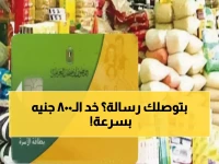 عاجل | خطوات فورية لاستلام 800 جنيه من التموين.. رسالة هاتفية تكشف استحقاقك للمنحة! 📱💰