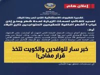 عاجل: قرار الكويت الاستثنائي.. تمديد تلقائي للتأشيرات ومهلة 3 أشهر للمقيمين خارج البلاد - تفاصيل القرار الصادم!