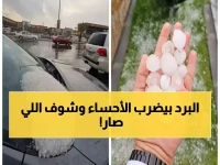 عاجل: عاصفة برد تضرب الأحساء والسلطات تحذر من تجمع المياه - مشاهد مذهلة تنتشر!