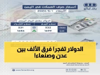 صادم: الفارق الهائل لسعر الدولار بين عدن وصنعاء يتجاوز 1000 ريال اليوم… إليك الأرقام الكاملة التي تنشر لأول مرة!