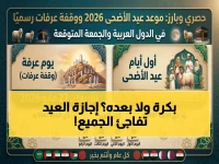 حصري: موعد عيد الأضحى 2026 يُكشف فلكياً… هل تبدأ إجازة العيد يوم 27 مايو في الدول العربية؟