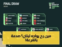 عاجل: قرعة كأس آسيا 2027 تُحدد مواجهة صاعقة للبنان… كوريا الجنوبية والإمارات وفيتنام في مجموعة واحدة!