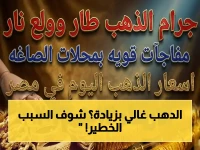 عاجل: سعر الذهب ينفجر فوق 6960 جنيه… خبراء يحذرون: 'هذه الأسباب ستجعله يصل إلى مستويات كارثية خلال أيام!'